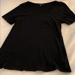 Forever 21 Black Tee with Pocket